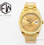 Copy Rolex Day-Date 40mm ETA 2836 Watch Champagne Dial Baguettes Markers